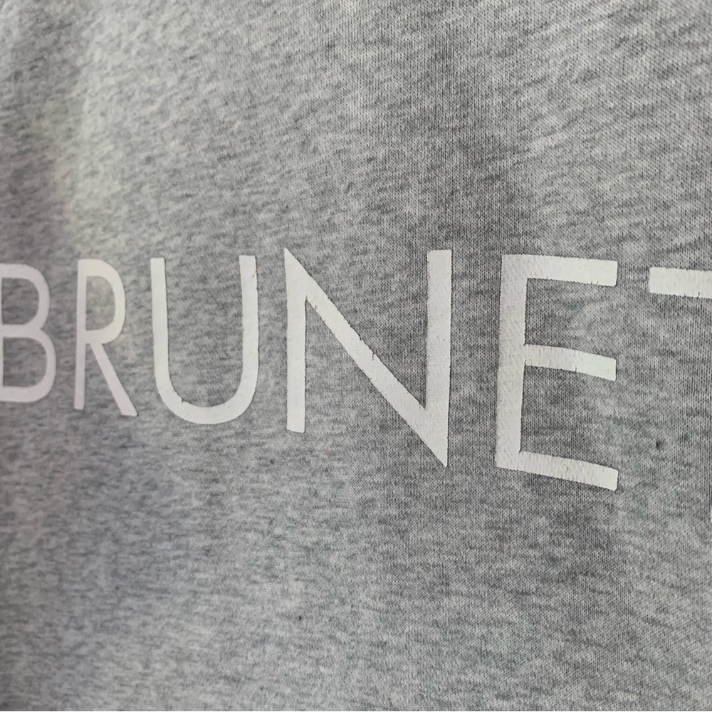 Brunette The Label “Brunette” Crewneck Sweatshirt Grey - Picture 5 of 9